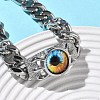 Eye 201/304 Stainless Steel Link Bracelets BJEW-F522-02P-03-2