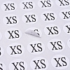 XS Sizes Clothing Size Round Sticker Labels AJEW-WH0014-76F-3