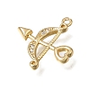 Brass Micro Pave Clear Cubic Zirconia Pendants KK-A302-06G-2