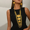 Iron Floral Tassel Earrings & Necklaces Set for Women PK6687-3