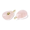 Natural Rose Quartz Pendants G-I391-04G-01-2
