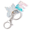 Butterfly Shape Resin & Acrylic Keychain KEYC-JKC01067-05-4