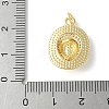 Brass Micro Pave Clear Cubic Zirconia Pendants X-ZIRC-I071-11G-3