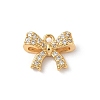 Brass Micro Pave Clear Cubic Zirconia Charms KK-D504-23C-G-1