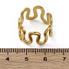 Wave 304 Stainless Steel Finger Rings for Women X-RJEW-F174-06G-5