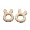 Undyed Beech Wood Big Bunny Pendants WOOD-R263-04-LF-2