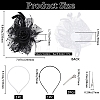 2 Sets 2 Colors Women's Fascinator Hat OHAR-GF0001-38-2