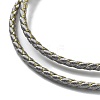 Polyester Cord Braided Necklace Makings MAK-L043-03G-25-2