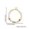 Colorful Original Design Brass Glass Seed Beads Hoop Earrings AJ3683-4