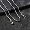 Tarnish Resistant 304 Stainless Steel Rope Chain Necklaces LS-STAS-S029-01-2