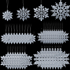 36Pcs Snowflake Plastic Pendant Decorations DIY-CP0013-33B-7