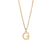 304 Stainless Steel Letter Pendant Necklaces NJEW-LP0001-53G-G-1