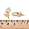 Brass Micro Pave Cubic Zirconia Pendants KK-D504-09B-G-3