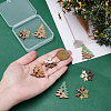 8Pcs 4 Styles Wood and Acrylic Pendants WOOD-AR0001-48-3