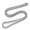 201 Stainless Steel Box Chain Necklace STAS-S105-JN929-1-45-3