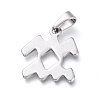 Non-Tarnish 304 Stainless Steel Pendants STAS-L210-06L-P-2