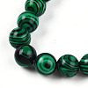 Synthetic Malachite Beads Stretch Bracelets BJEW-T022-04K-3