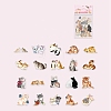 40Pcs Cute Cat PET Waterproof Self Adhesive Stickers PW-WG20115-06-1