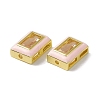 Rack Plating Brass Rectangle Beads KK-C007-14G-04-4