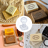 Clear Acrylic Soap Stamps with Small Handles DIY-WH0444-006-4