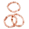 8.5MM Natural Dyed & Heated Chalcedony Round Beaded Stretch Bracelets for Women GG-CBA3F02-14A-02-4