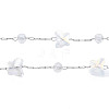 Glass Butterfly & Round Beaded Chains CHS-N003-03-4