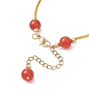 Natural Carnelian Beaded Bracelets for Women BJEW-JB12961-4