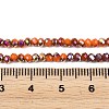 Electroplate Glass Beads Stradns EGLA-H114-02B-15-3