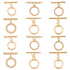   12Pcs 6 Styles Brass Toggle Clasps KK-PH0006-45-1