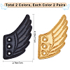 4 Pairs 2 Colors Cloth with Felt Shoe Decorations DIY-GF0009-86A-2