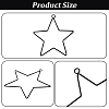 5 Styles Iron Star Ring for DIY Woven Net/Web with Feather IFIN-GF0001-67A-6