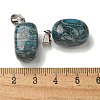 Natural Blue Agate(Dyed & Heated) Pendants G-Z067-03P-07-3