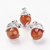 Natural Carnelian/Red Agate Pendants X-G-G713-I09-1