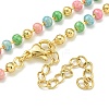 Brass Enamel Link Chain Necklaces NJEW-H039-01G-04-2