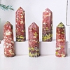 Tower Natural Peach Blossom Tourmaline Home Display Decoration PW-WG51324-02-2