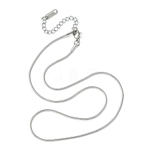 304 Stainless Steel Round Snake Chain Necklace for Men Women NJEW-YW0001-13