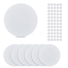 SUPERFINDINGS 8Pcs PP Plastic Frosted Blank Plate DIY-FH0005-42