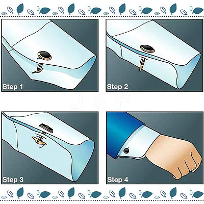 3 Pairs 3 Colors 201 Stainless Steel Cufflinks for Men STAS-UN0051-90-1