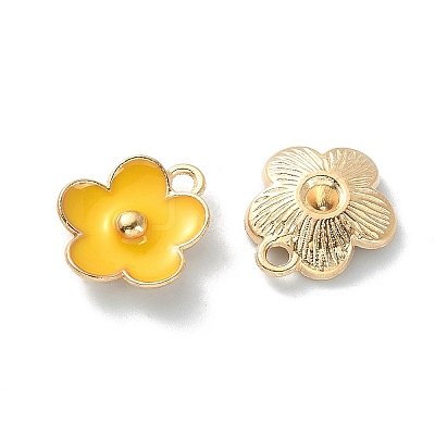 Light Gold Plated Alloy Enamel Pendants ENAM-YW0002-20G-1