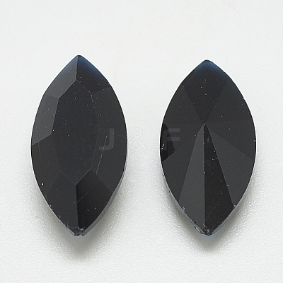 Pointed Back Glass Rhinestone Cabochons RGLA-T083-9x18mm-02-1