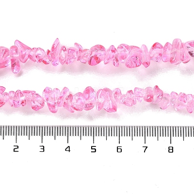 Spray Painted Transparent Glass Beads Strands X-GLAA-P060-01A-09-1