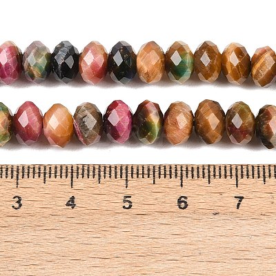 Natural Tiger Eye Beads Strands G-C259-A46-5x8mm-1