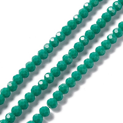 Faceted(32 Facets) Glass Beads Strands EGLA-J042-36B-11-1