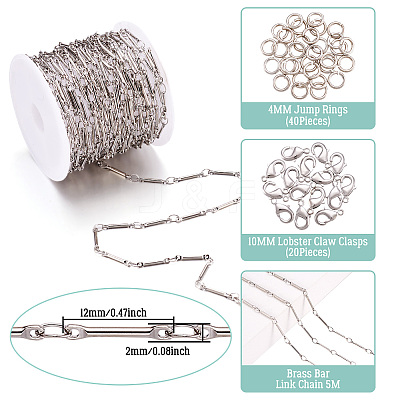 DIY Brass Necklaces/Bracelets Making Kits DIY-TA0011-05A-1