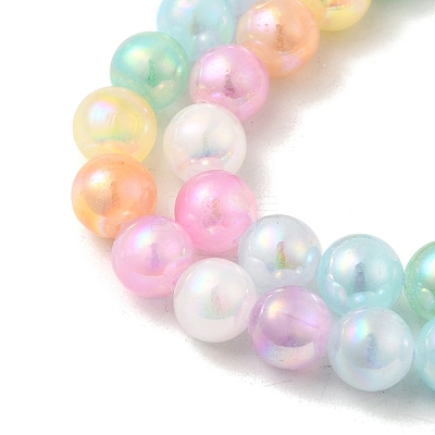 Plating Natural Selenite Beads Strands G-G120-A01-02-06-1