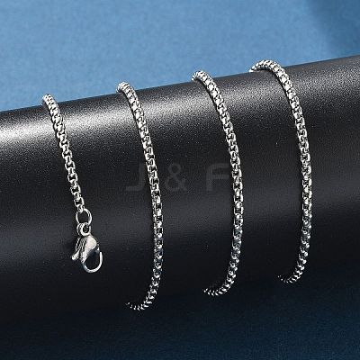 Non-Tarnish 304 Stainless Steel Rolo Chain Necklaces LS-NJEW-L047-02B-P-1