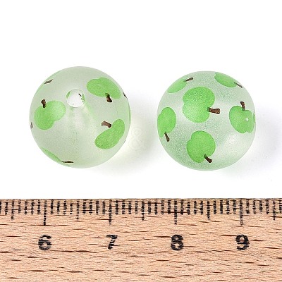 Transparent Frosted Acrylic Beads FACR-T008-03A-1