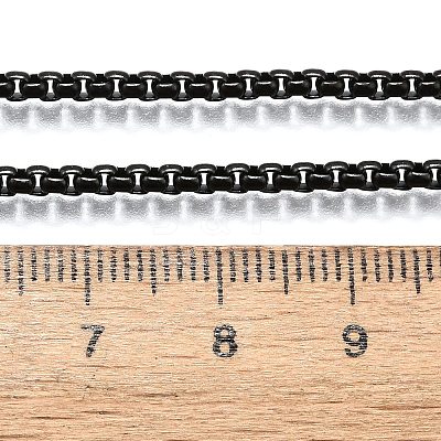304 Stainless Steel Box Chain Necklaces X-NJEW-P244-01B-1