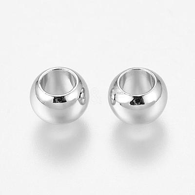 Environment Brass European Beads KK-P120-03P-1