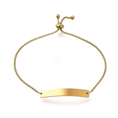 304 Stainless Steel Box Chain Slider Bracelets BJEW-M233-02G-1